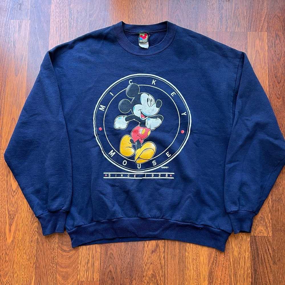 Vintage 90s Disney Mickey Mouse Crewneck Sweatshi… - image 1