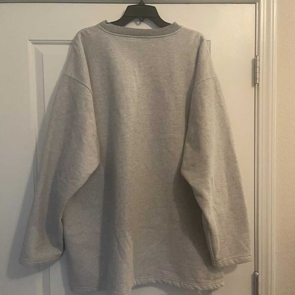 Vintage Gray ESPN V Neck Long Sleeve Sweater (2XL) - image 6