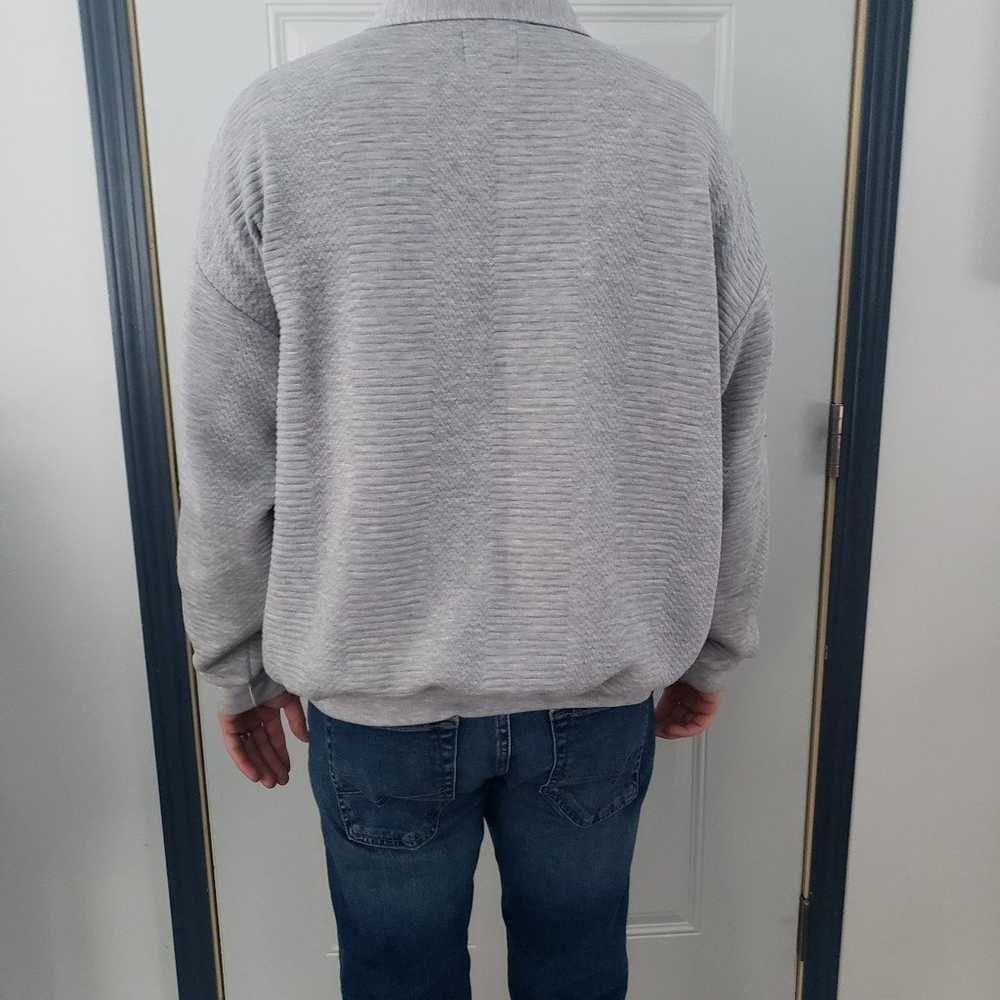 90s Gray Collared Sweatshirt - image 3