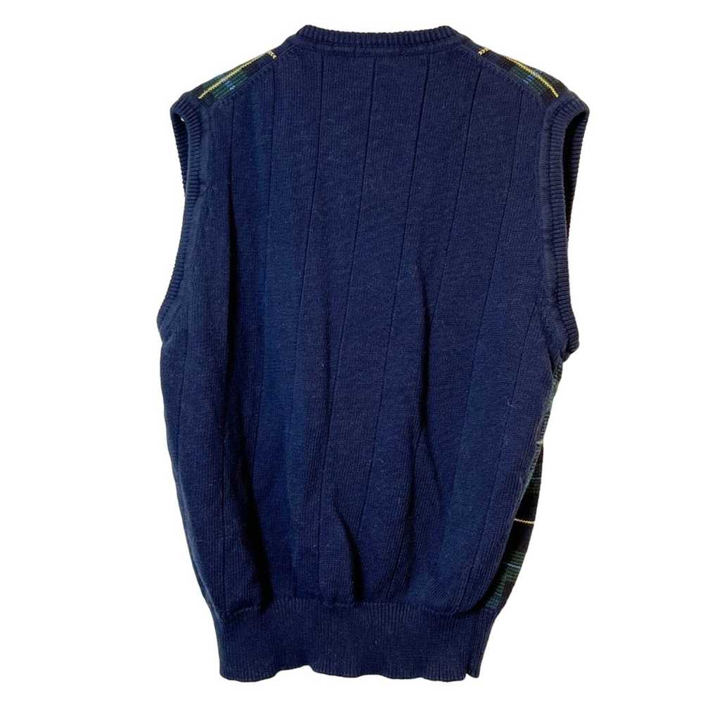 Nautica Vintage Men's Blue & Green Pullover V-Nec… - image 5