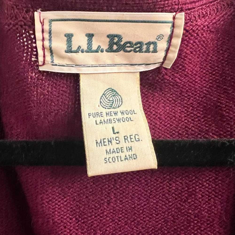 VINTAGE LL BEAN Cardigan Sweater Mens Large 100% … - image 4