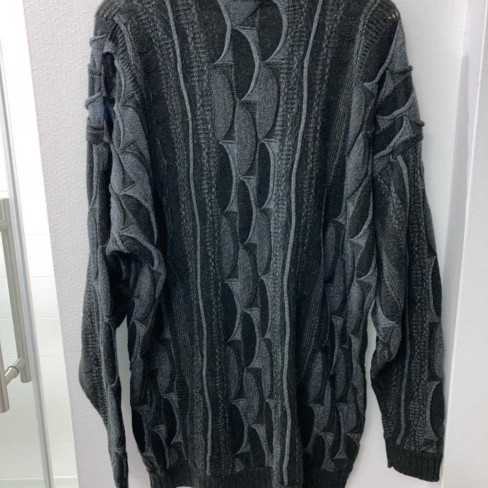 Vintage Black Cable Knit COOGIE Sweater - image 5