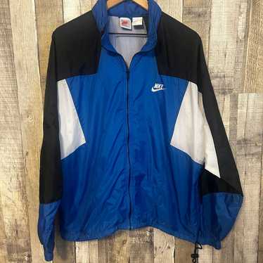 Vintage 90s Nike Colorblock Windbreaker Jacket La… - image 1