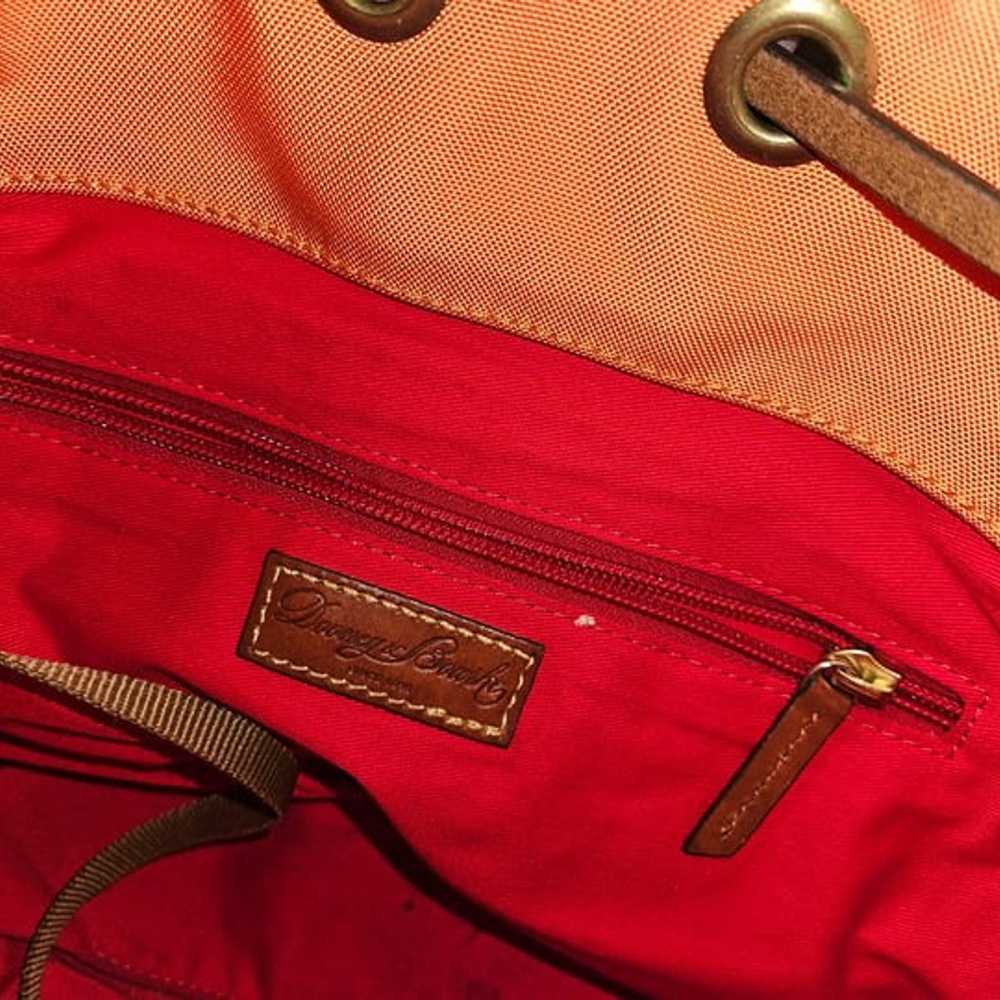 Dooney & Bourke Orange Canvas Bucket Bag With Lea… - image 7