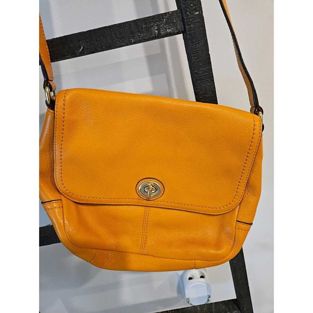 Vintage Coach Turn Lock Orange  Crossbody Bag - image 1