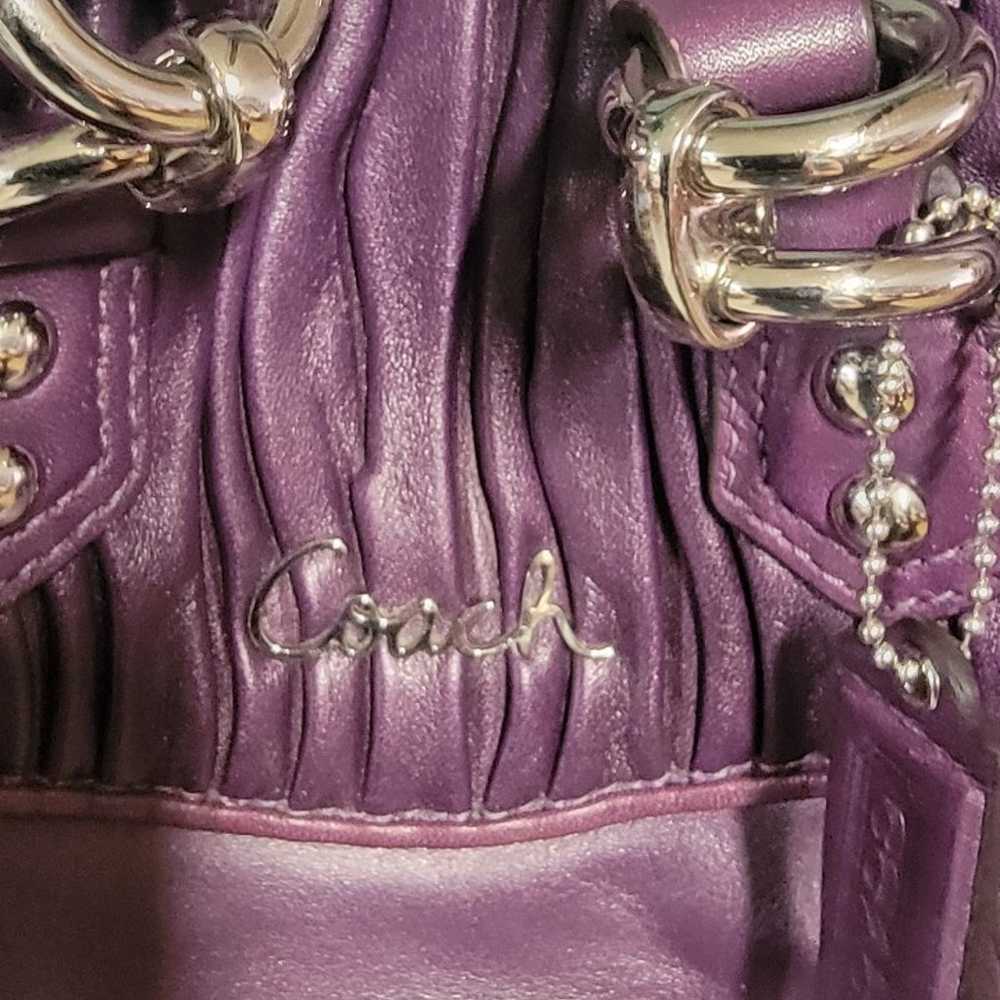 Coach purple purse - image 2