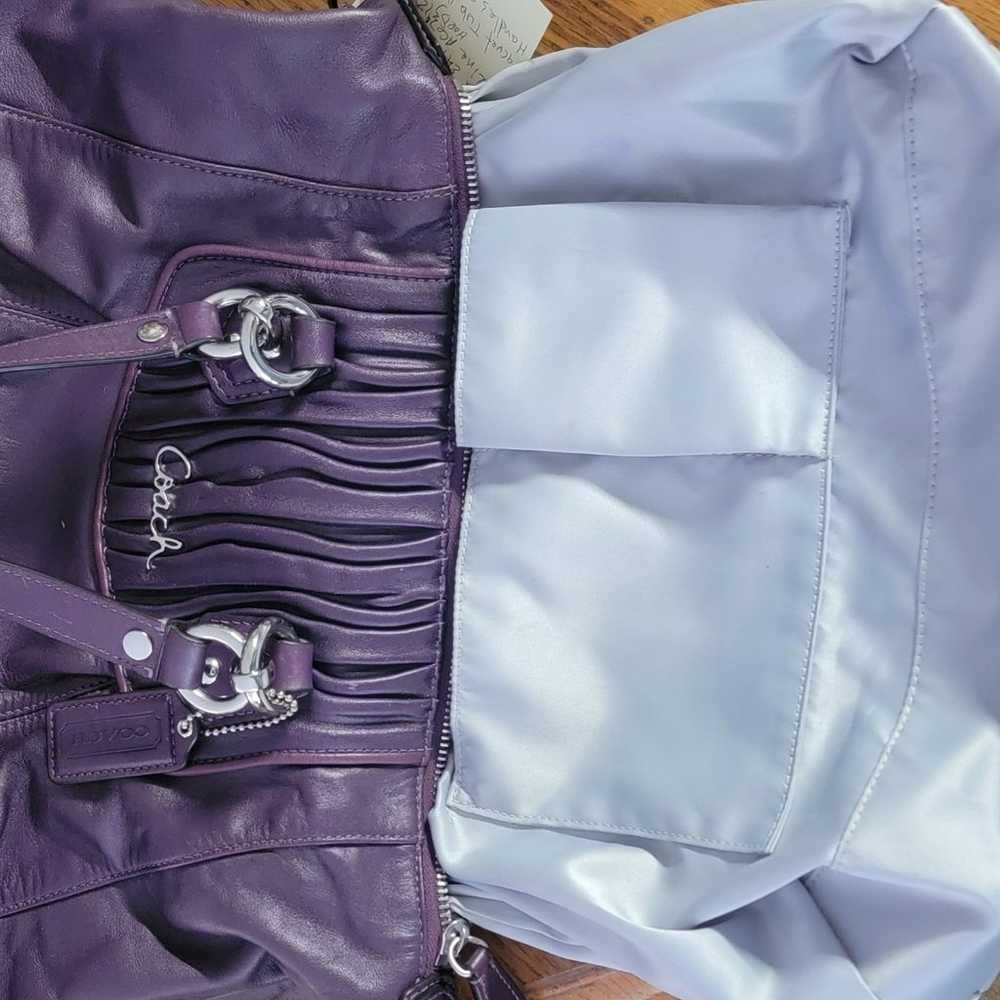 Coach purple purse - image 5