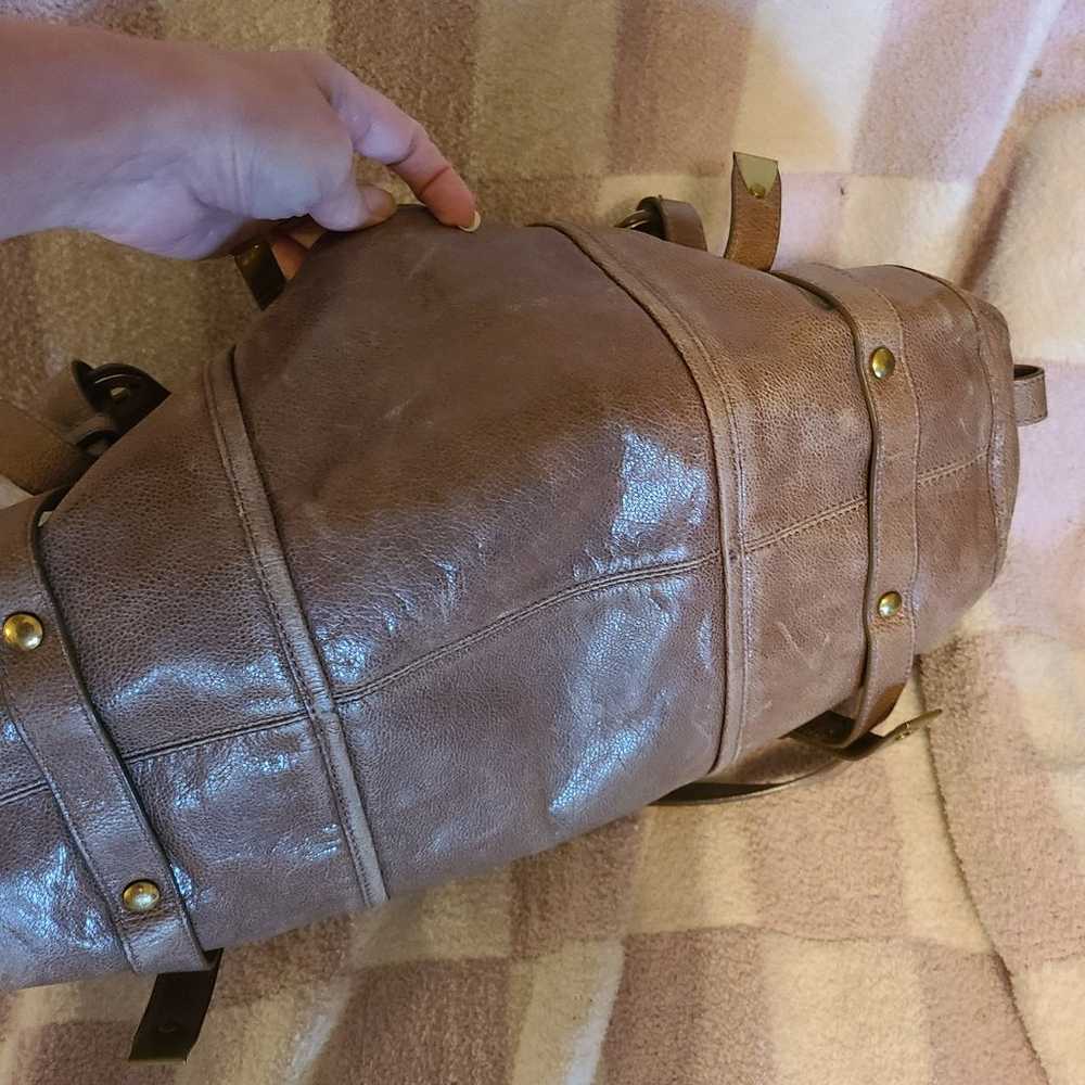 Kooba leather brown satchel handbag - image 6