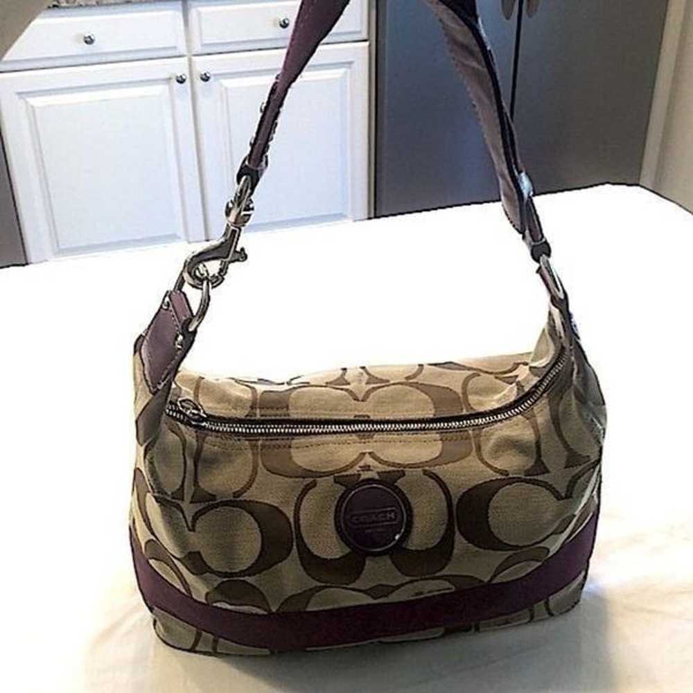 Coach E1094-F15197 Beige/Brown Monogram -Purple s… - image 6