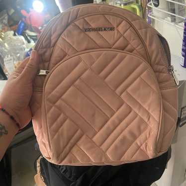 Michael Kors Pastel Pink Abbey Soft Leather Backpa