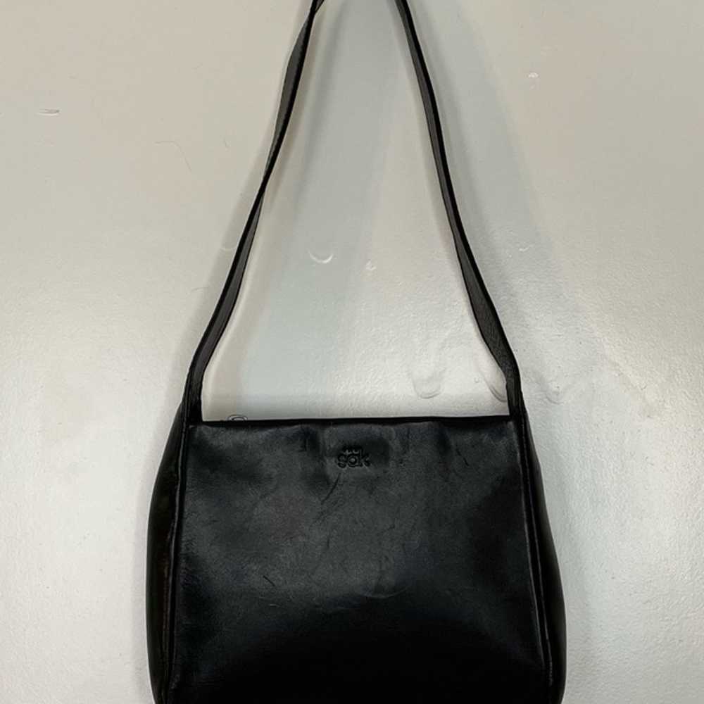 The Sak Genuine Leather Small Black Shoulder Bag - image 2