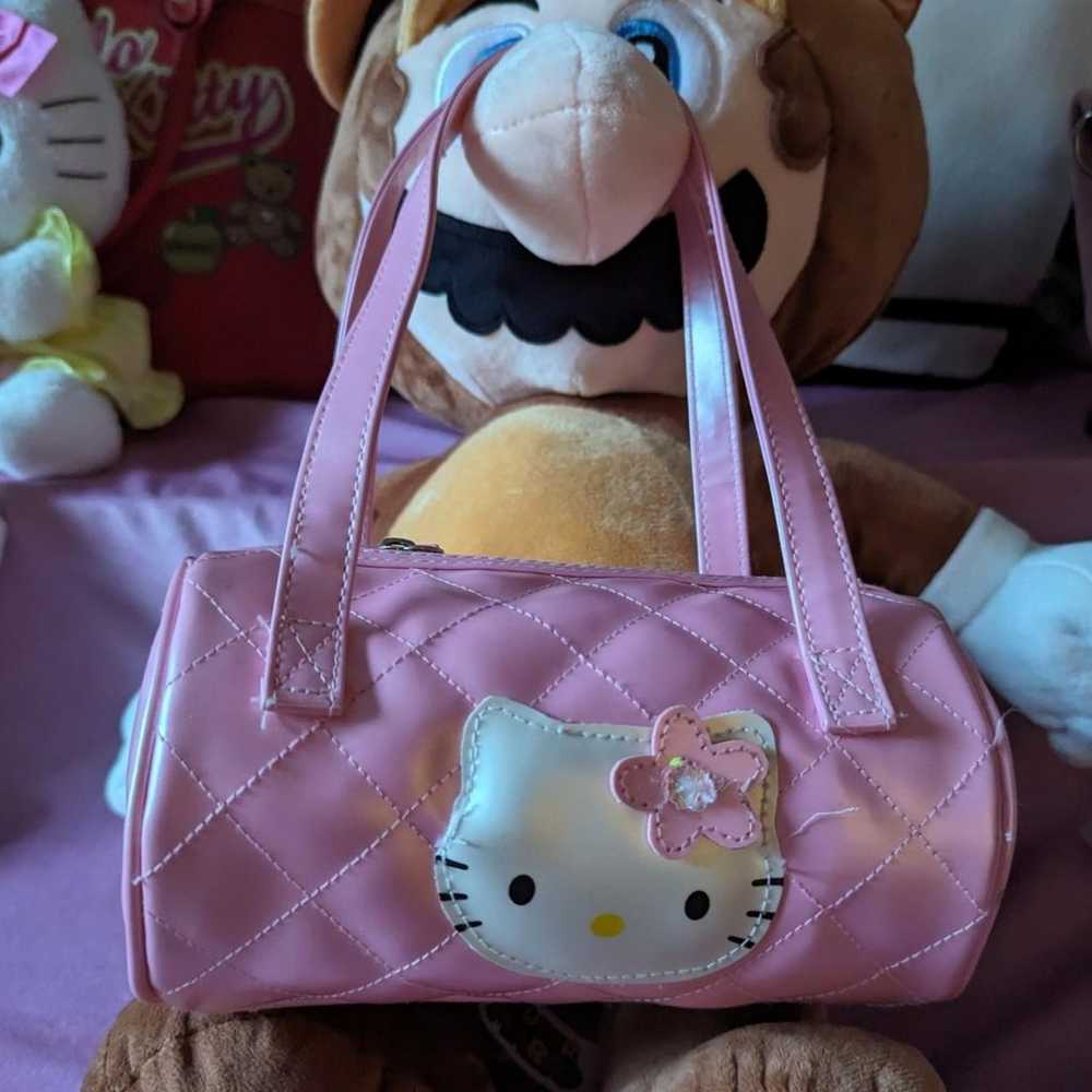hello kitty barrel purse pink - image 1