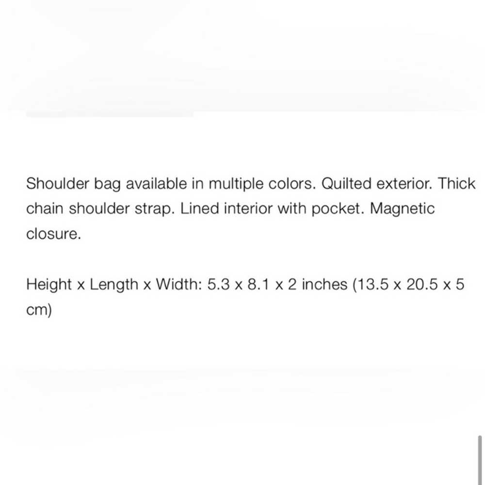 Zara Quilted Bag Gold Chain Strap Shoulder Bag Be… - image 12