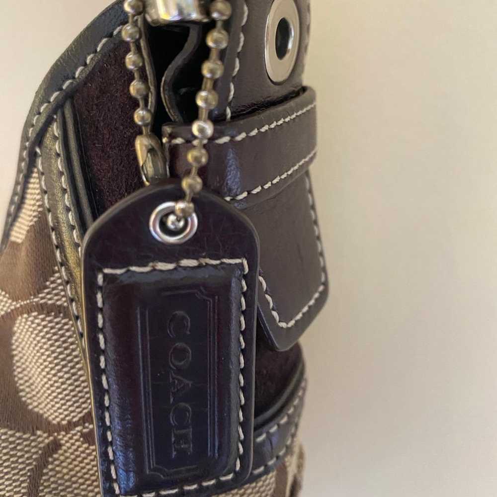 Coach Brown Signature Mini Shoulder Bag HoBo A06K… - image 10