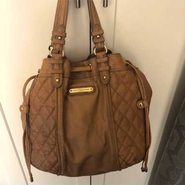Brown Leather quilted Large Juicy Couture purse b… - image 1