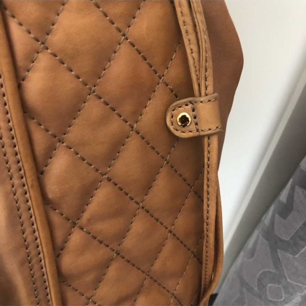 Brown Leather quilted Large Juicy Couture purse b… - image 4