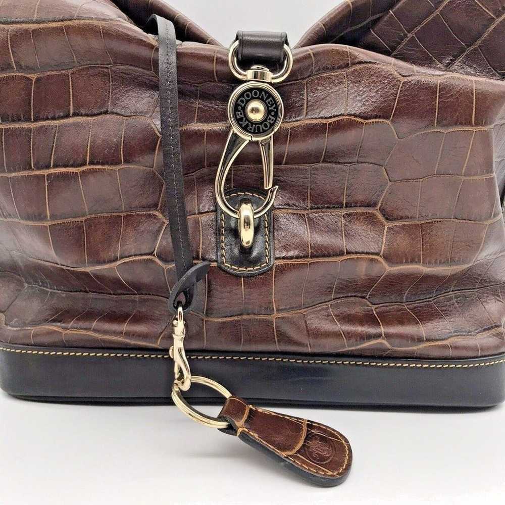 Dooney & Bourke Embossed Croc Leather Shoulder Ba… - image 4