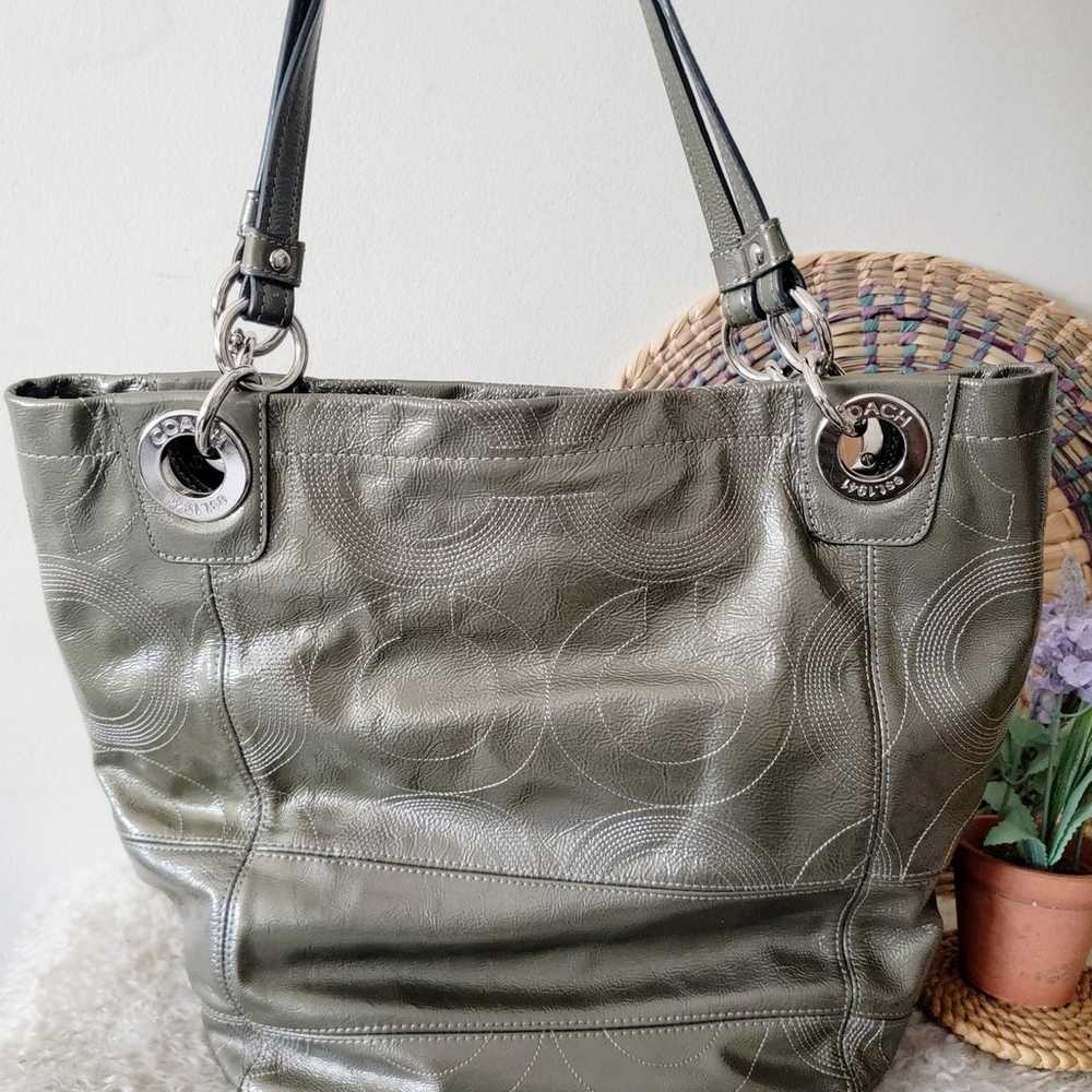 Coach metallic shoulder bag purse - image 3