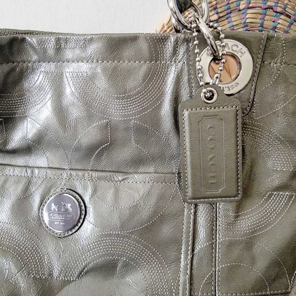 Coach metallic shoulder bag purse - image 5