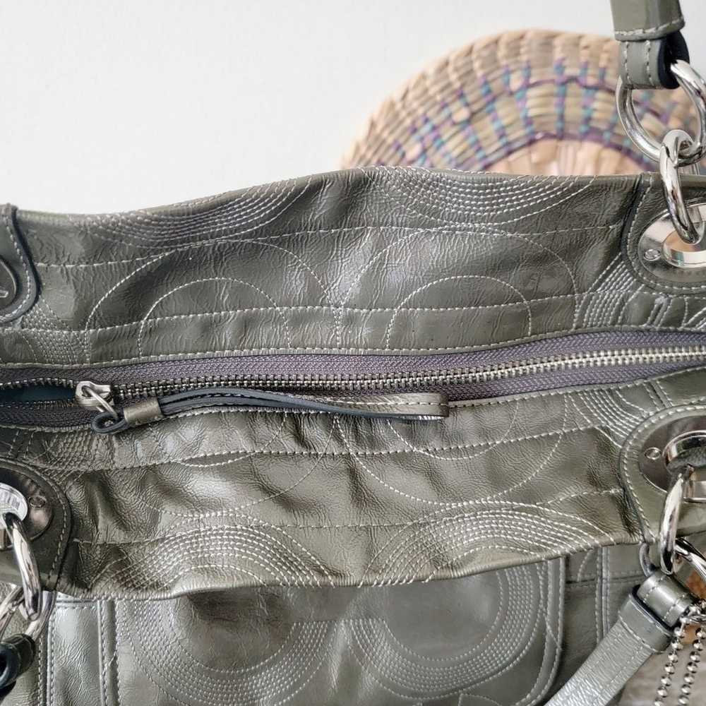Coach metallic shoulder bag purse - image 7