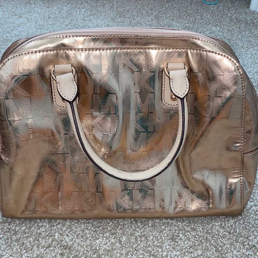 GUC Michael Kors rose gold hangbag, purse, tote b… - image 2