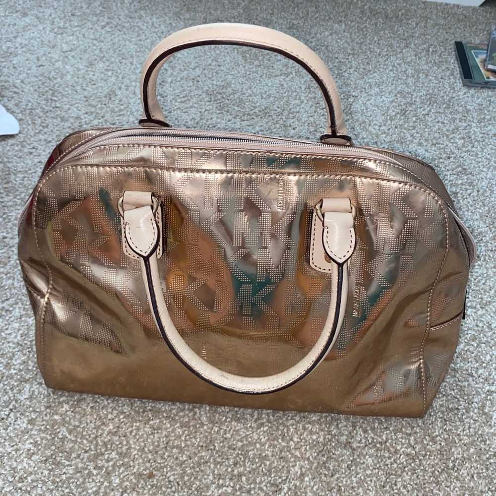 GUC Michael Kors rose gold hangbag, purse, tote b… - image 9