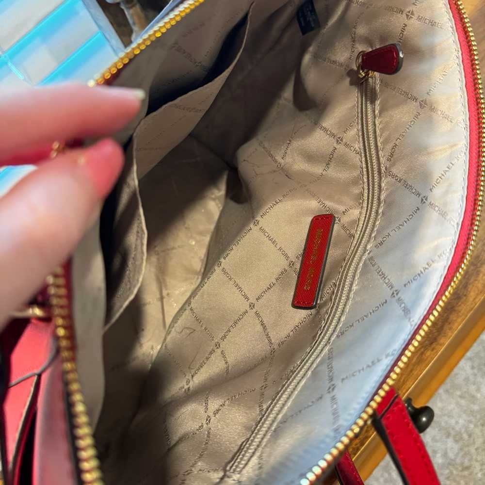 Michael Kors red tote handbag - image 4