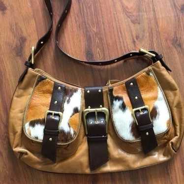 Sondra Roberts Brown studded hobo bag - image 1