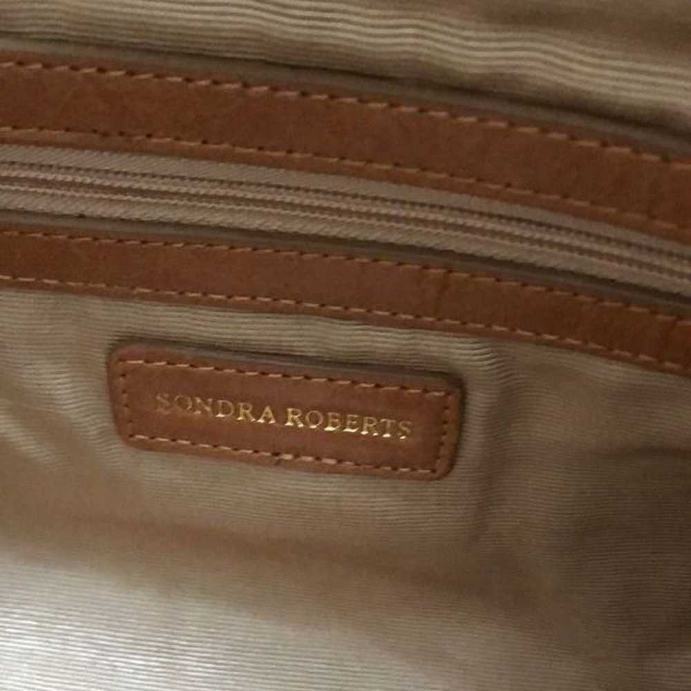 Sondra Roberts Brown studded hobo bag - image 3