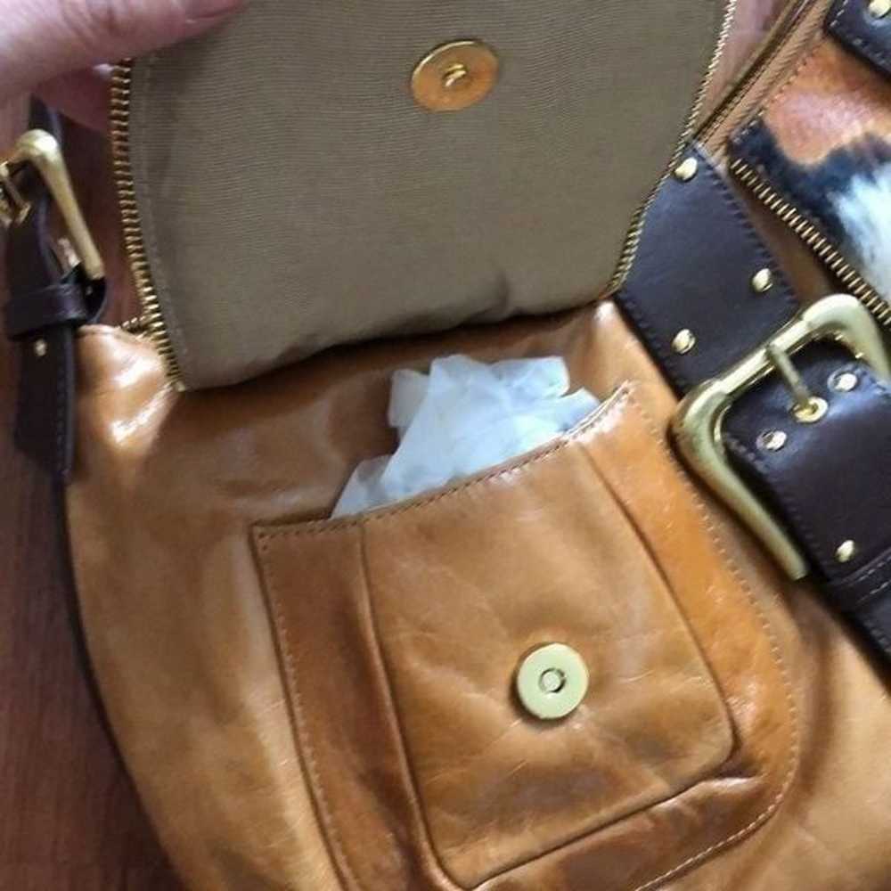 Sondra Roberts Brown studded hobo bag - image 7