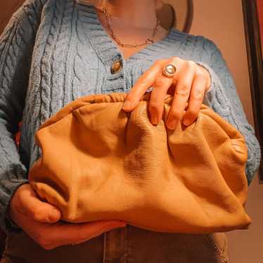 Genuine Leather Hand Crafted Dumpling Bag Purse C… - image 1