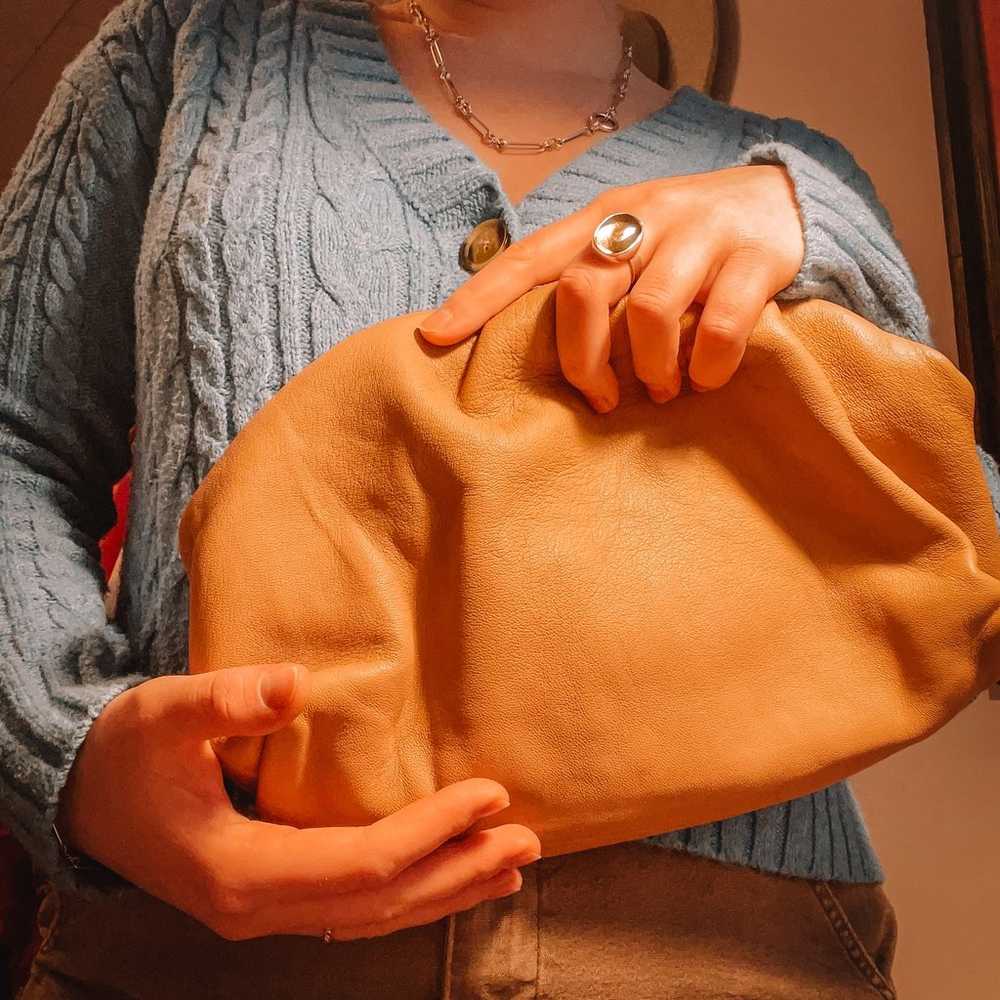 Genuine Leather Hand Crafted Dumpling Bag Purse C… - image 3