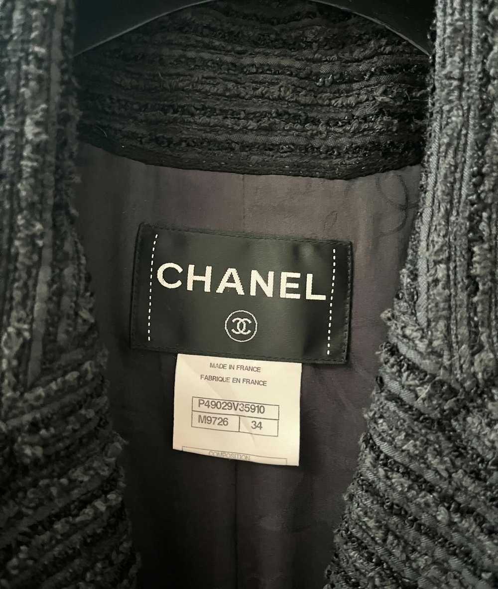 Product Details Chanel Navy Pleated Tweed Jacket - image 7