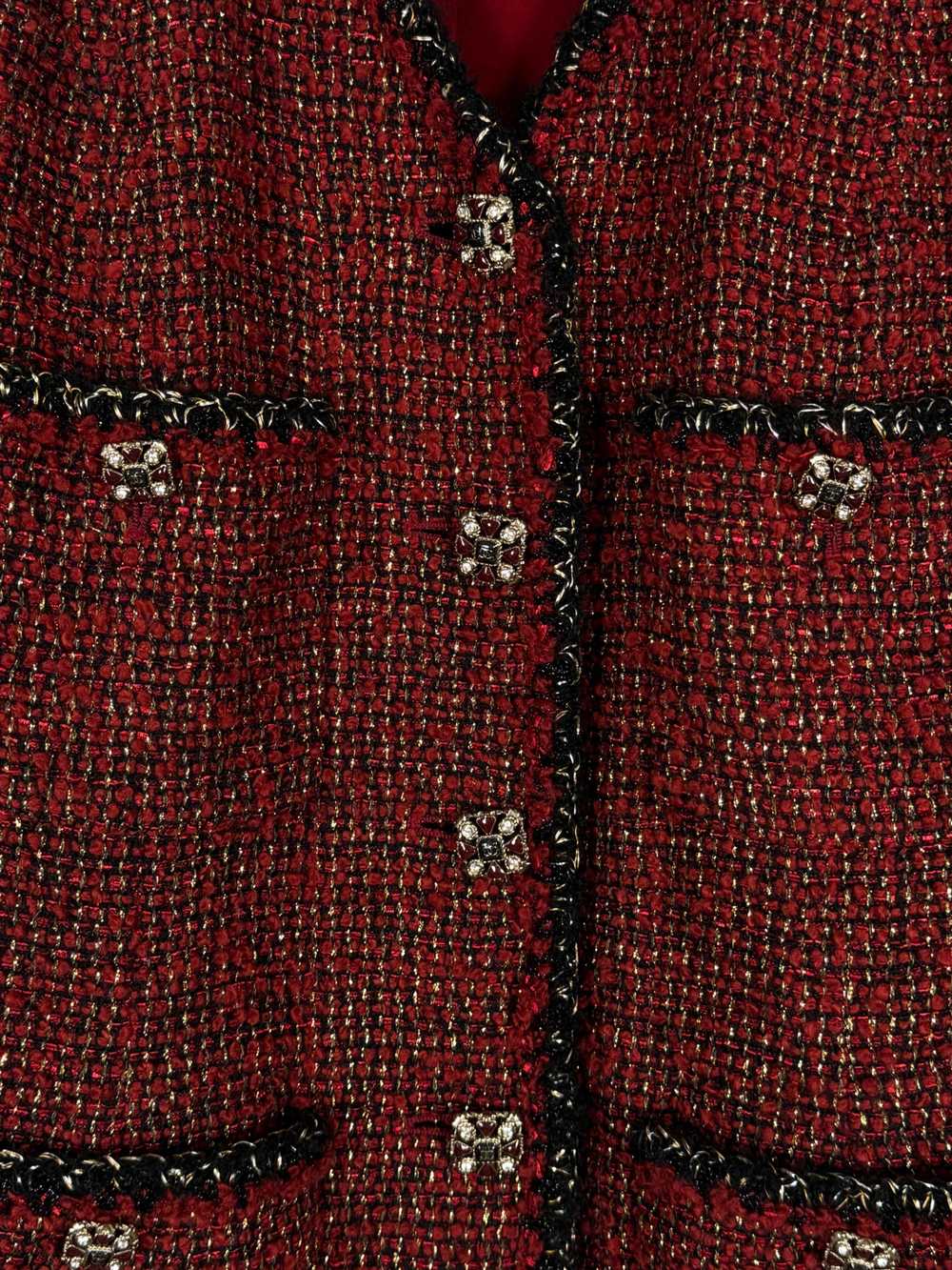 Product Details Chanel Red Lesage Tweed Jacket - image 11