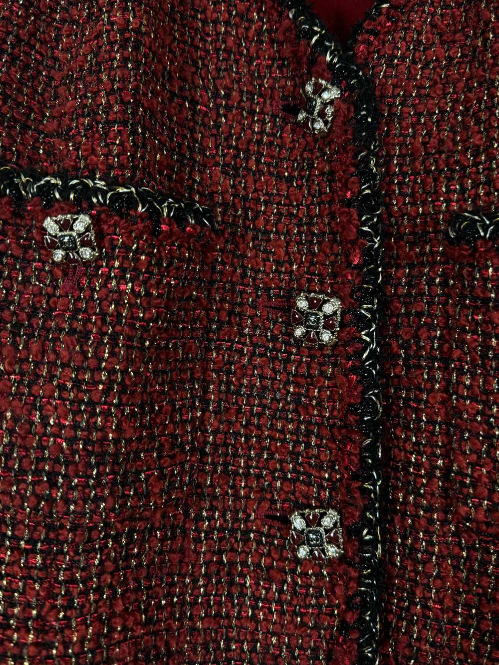 Product Details Chanel Red Lesage Tweed Jacket - image 12