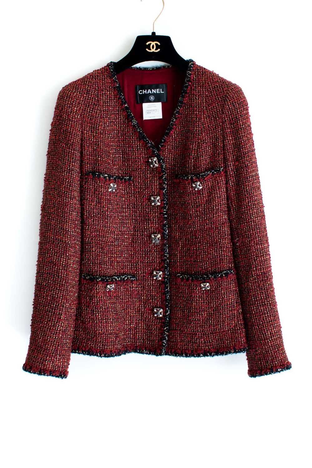 Product Details Chanel Red Lesage Tweed Jacket - image 2