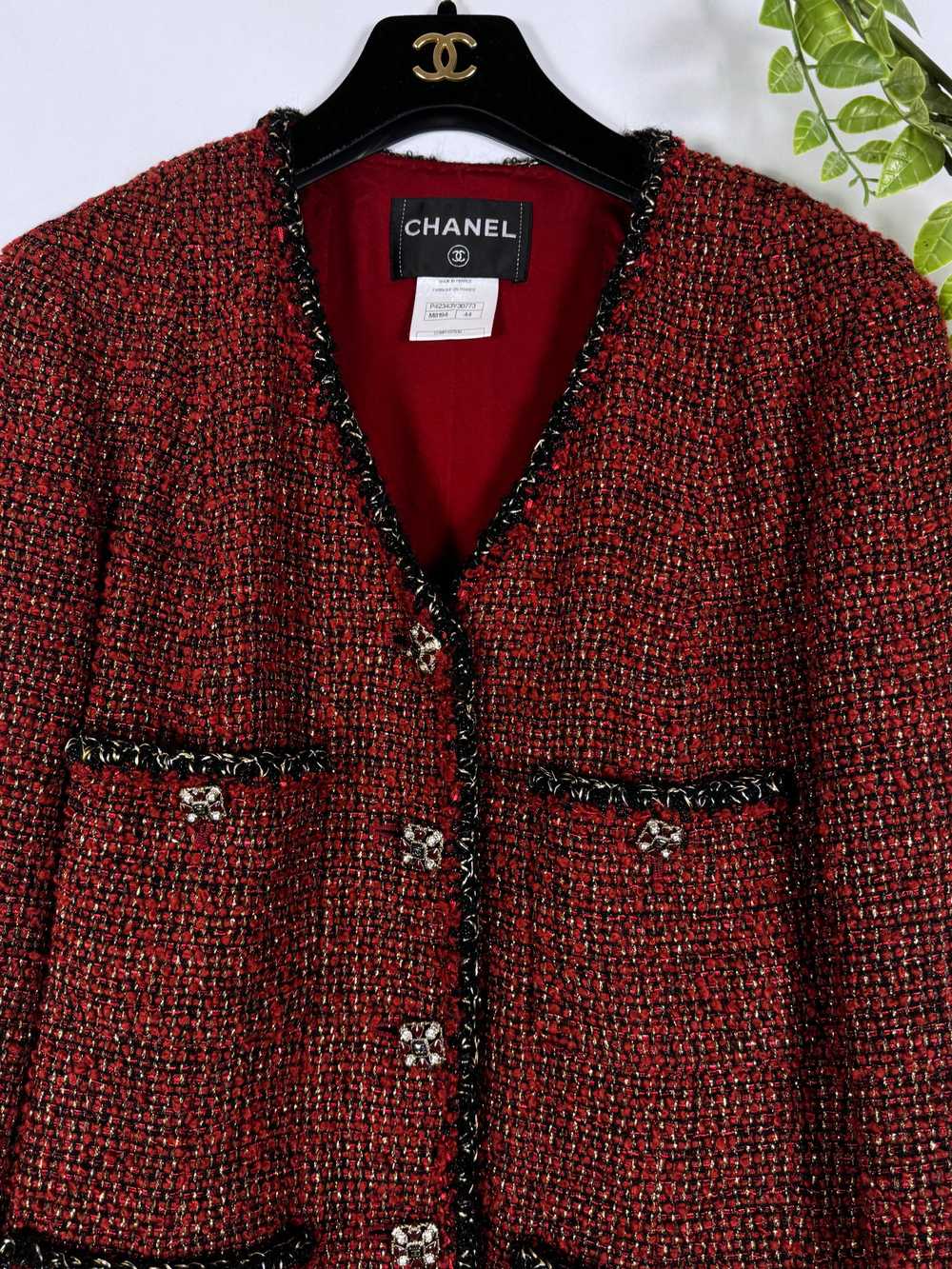 Product Details Chanel Red Lesage Tweed Jacket - image 7