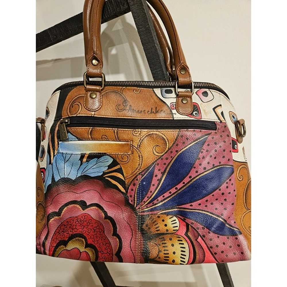 Anuschka Leather Hand Painted Abstract  Bag  Mult… - image 4