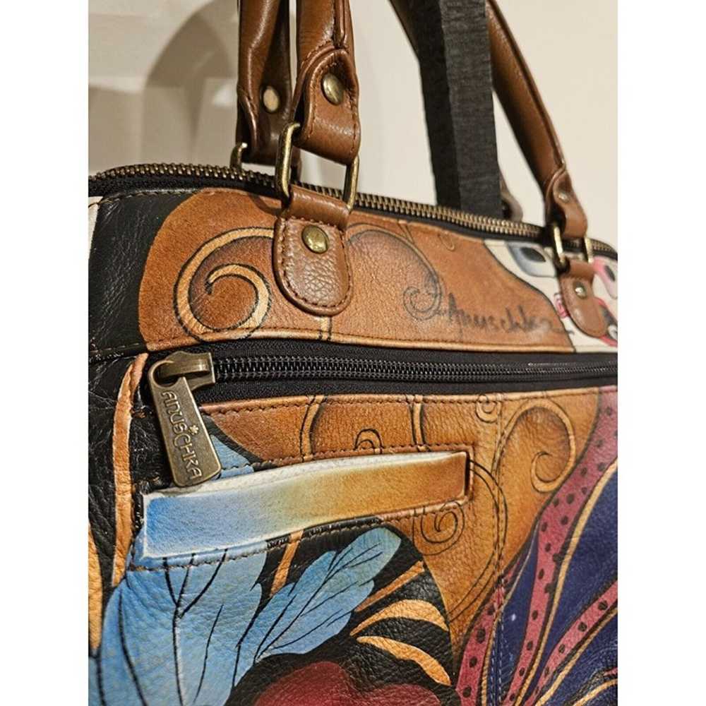 Anuschka Leather Hand Painted Abstract  Bag  Mult… - image 5
