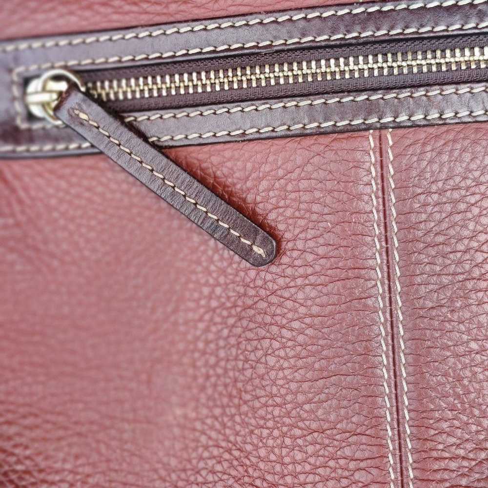 Dooney & Bourke Brown Pebbled Leather Shoulder Bag - image 10
