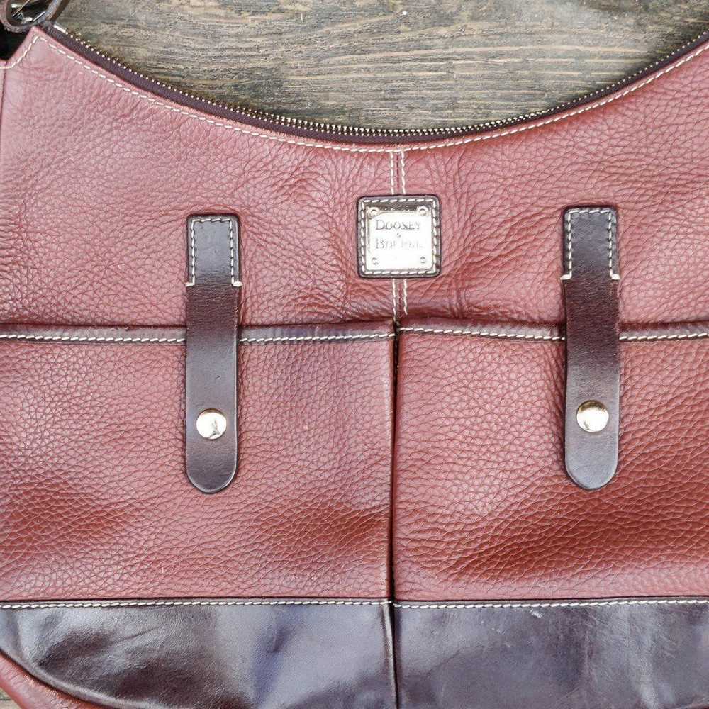 Dooney & Bourke Brown Pebbled Leather Shoulder Bag - image 11