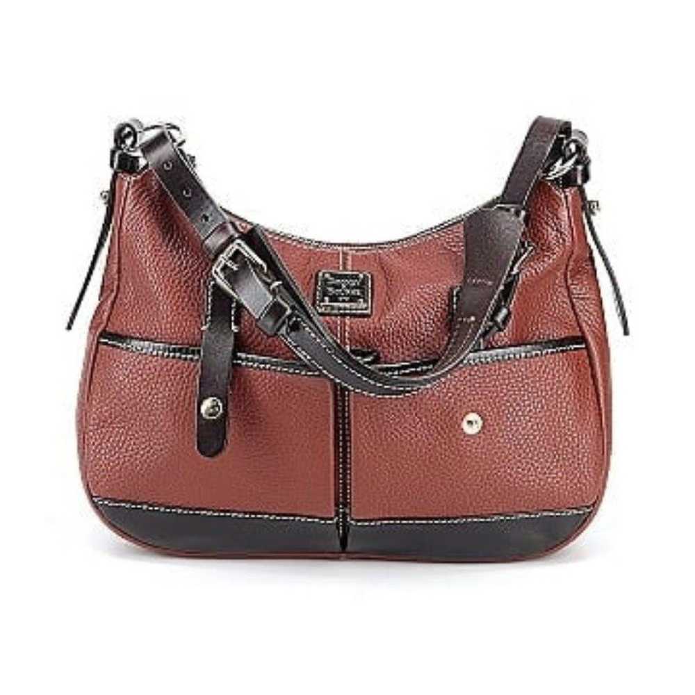 Dooney & Bourke Brown Pebbled Leather Shoulder Bag - image 1