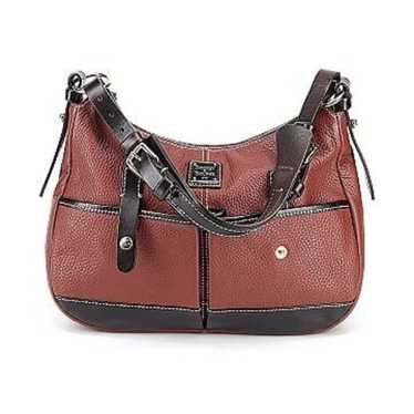 Dooney & Bourke Brown Pebbled Leather Shoulder Bag - image 1