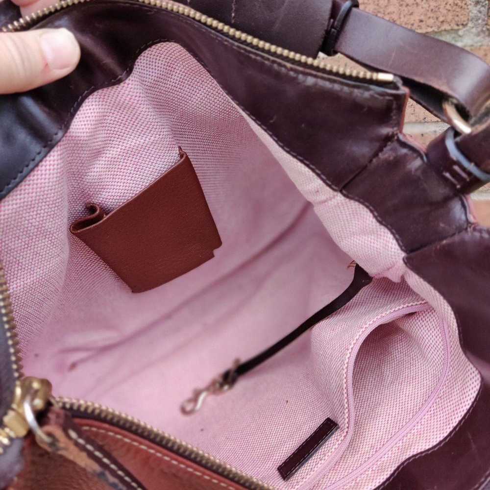 Dooney & Bourke Brown Pebbled Leather Shoulder Bag - image 7