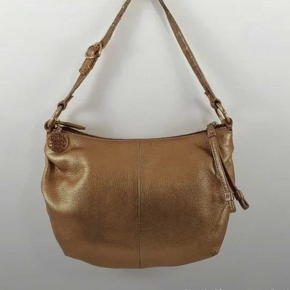 COACH Rose Gold Metallic Shoulder Bag (P809) w/go… - image 2