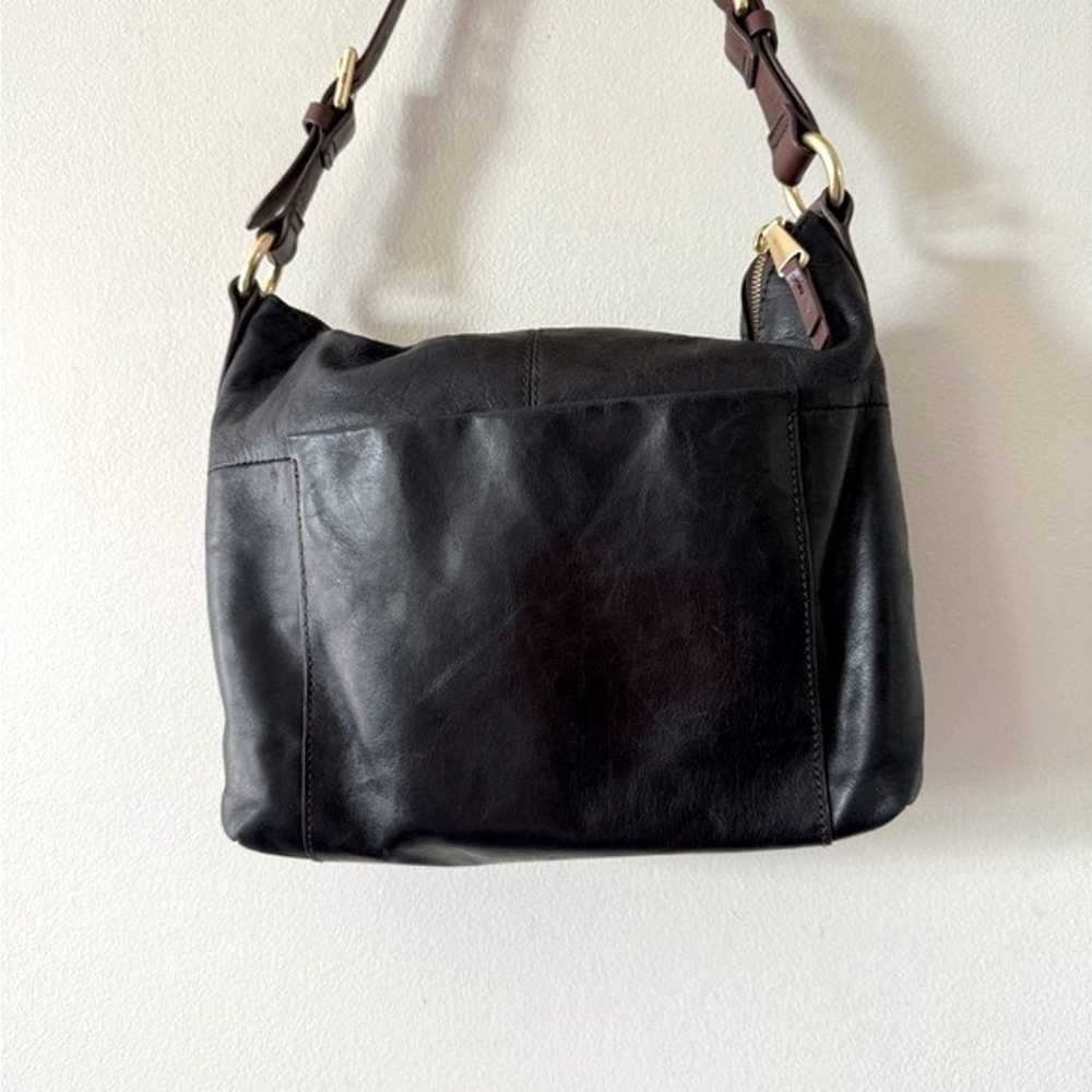 Hobo Charlie Shoulder Bag, Black & Brown strap - image 3