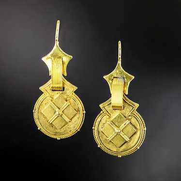 Victorian Etruscan Revival Earrings