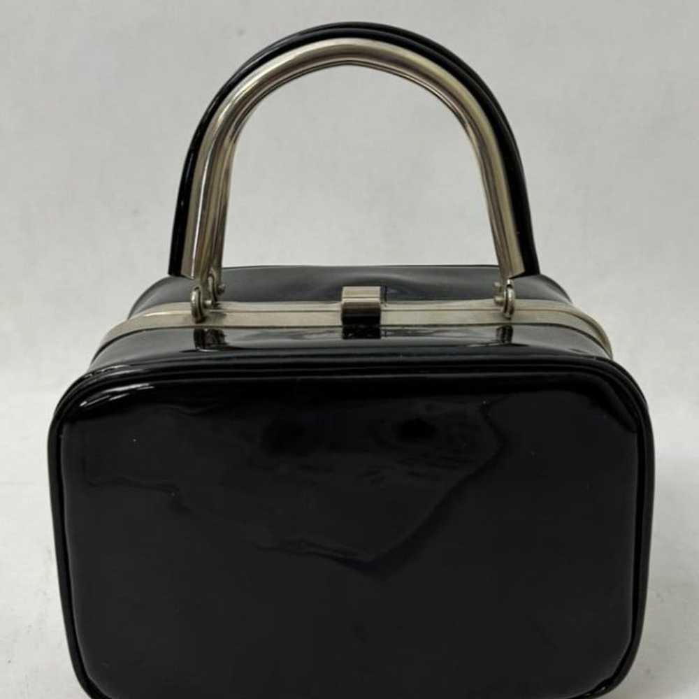 Vintage Patent Leather Black Grenada USA Box Hand… - image 2