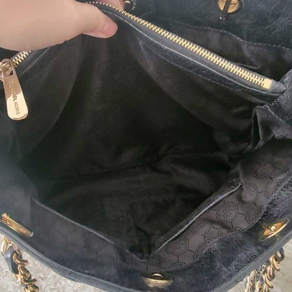 Michael kors black chain shoulder bag purse - image 11