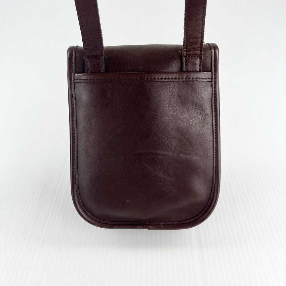 Vintage Coach Scooter Sidepack Brown Leather Cros… - image 5